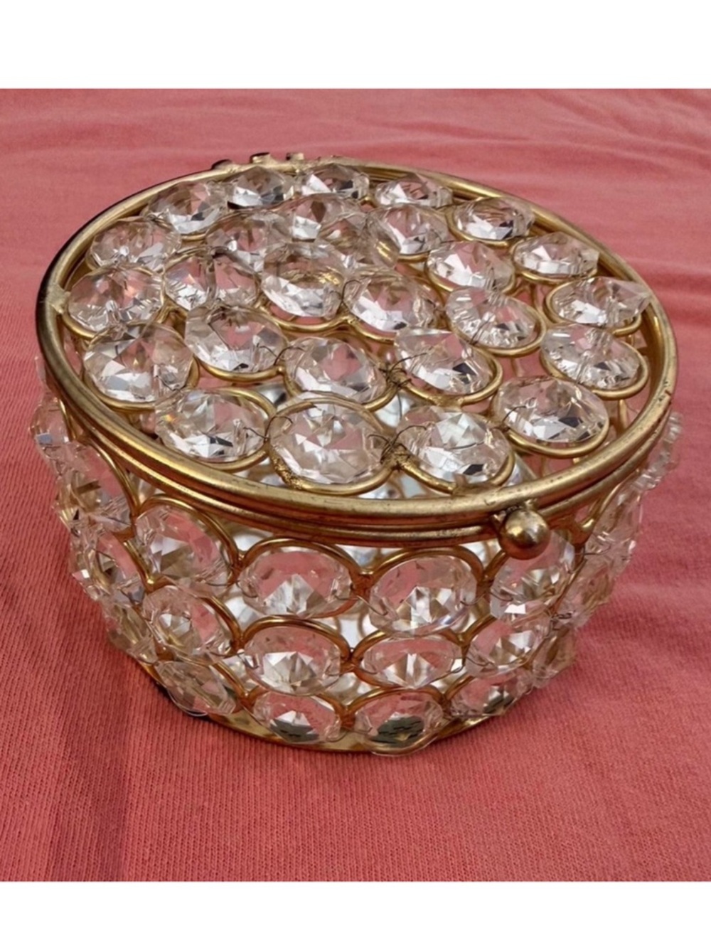 Gold and Crystal jewelry Box